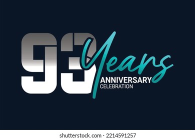 anniversary set in blue and gray on a dark blue background for a festive moment