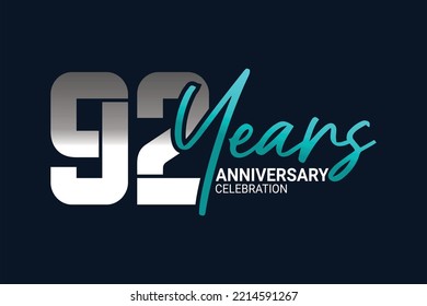 anniversary set in blue and gray on a dark blue background for a festive moment