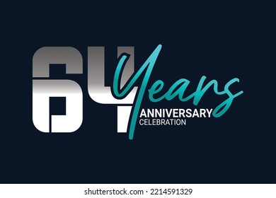 aniversario en azul y gris sobre un fondo azul oscuro para un momento festivo