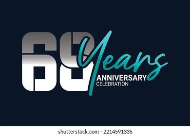 aniversario en azul y gris sobre un fondo azul oscuro para un momento festivo
