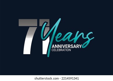 anniversary set in blue and gray on a dark blue background for a festive moment