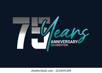 anniversary set in blue and gray on a dark blue background for a festive moment
