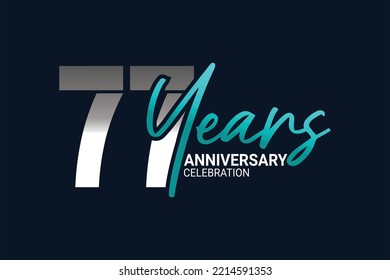 anniversary set in blue and gray on a dark blue background for a festive moment