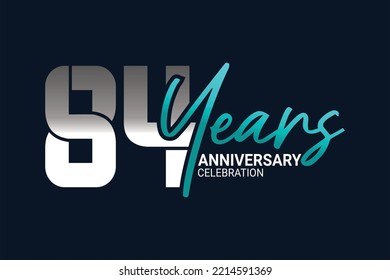 anniversary set in blue and gray on a dark blue background for a festive moment