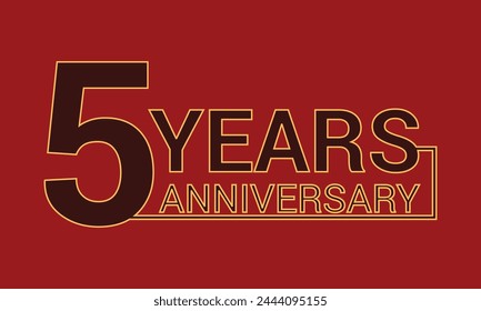 Anniversary set logotype style with black color. vector design for template element, invitation, greeting card and celebration purpose.  vector illustration. EPS 10