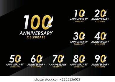 Anniversary Set Number Ribbon Design