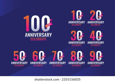 Anniversary Set Number Ribbon Design