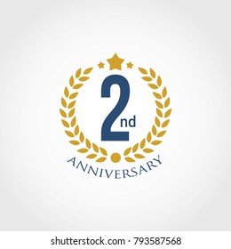 Anniversary Sign Collection, Set Of Anniversary Badges 1st, 2nd, 3rd, 4th, 5th, 10th, 25th, 50th Years Celebration.