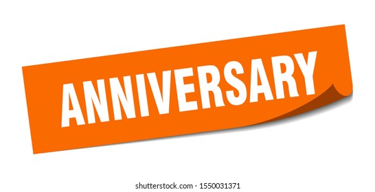 Anniversary Sign. Anniversary Square Isolated Sticker On White Background