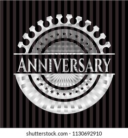 Anniversary silvery shiny emblem