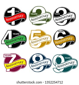 Anniversary stock icon. Anniversary icon for web, game ,Creative poster, booklet, leaflet, flyer, magazine, invitation card - Vector