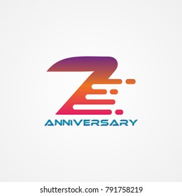 Anniversary text with number 7, Tech Lettering