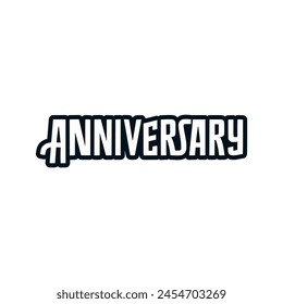 anniversary text sticker tshirt vector illustration template design
