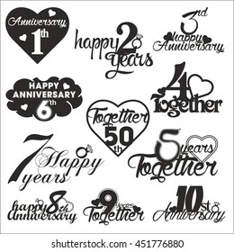 anniversary toppers vector