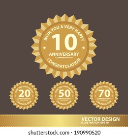 Anniversary vector badges 