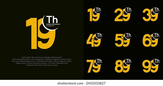 vector de aniversario con color amarillo puede ser usado para celebración de día especial