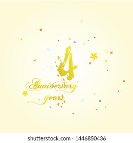 Anniversary vector unusual label. Fifth anniversary symbol. years birthday abstract logo