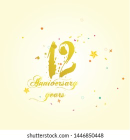 Anniversary vector unusual label. Fifth anniversary symbol. years birthday abstract logo
