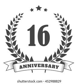 Anniversary vintage badge and logo