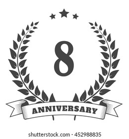 Anniversary vintage badge and logo