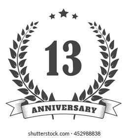 Anniversary vintage badge and logo