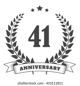 Anniversary vintage badge and logo