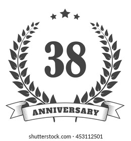 Anniversary vintage badge and logo
