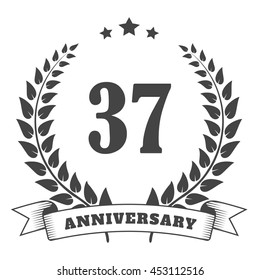 Anniversary vintage badge and logo