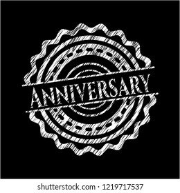 Anniversary written with chalkboard texture