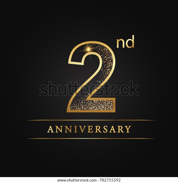 Anniversary2 Years Celebration Logotype Number Star Stock Vector ...