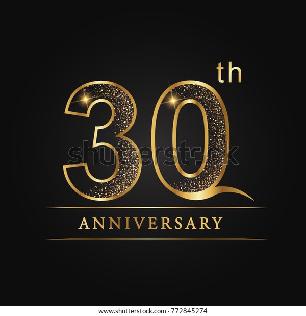 Anniversary30 Years Celebration Logotype Number Star Stock Vector ...