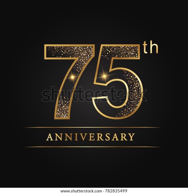 Anniversary75 Years Celebration Logotype Number Star Stock Vector ...