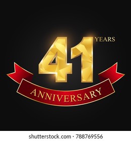 anniversary,aniversary, forty-one years, 41 years anniversary celebration logotype.