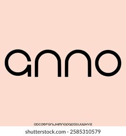 anno, Abstract technology science alphabet lowercase font. digital space typography vector illustration design