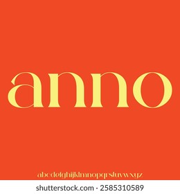 anno, Abstract technology science alphabet lowercase font. digital space typography vector illustration design