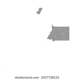 Annobon province map, administrative division of Equatorial Guinea. Vector illustration.