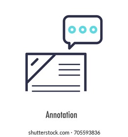 Annotation icon business concept. vector illustration.