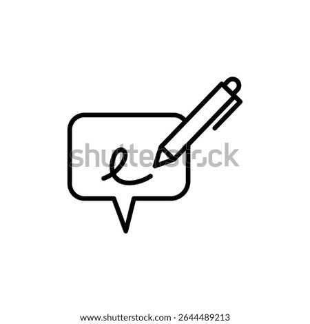 Annotation icon outline set sign