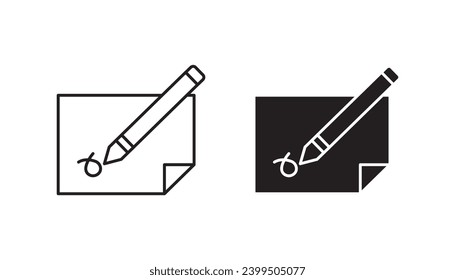 Symbolsatz für die Notation. Vektorgrafik