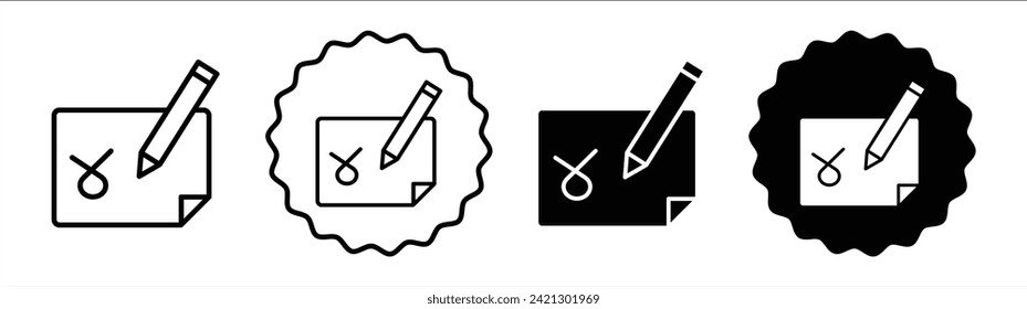 Anmerkung in schwarz-weißer Farbe. Annotationssymbol, einfache flache Vektorgrafik