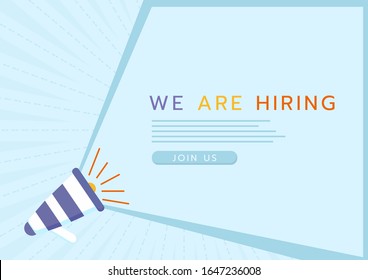 Announce background modern design with space for text for hiring or sale. vector illustration.
