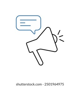 announce concept line icon. Simple element illustration. announce concept outline symbol design.