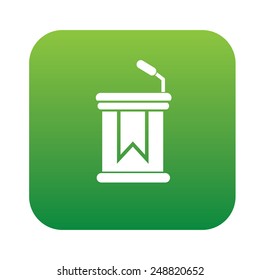Announce design on green flat button,clean vector