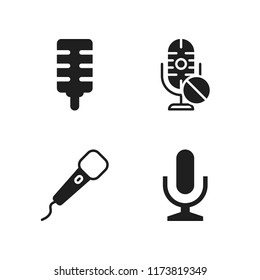 announce icon. 4 announce vector icons set. microphone icons for web and design about announce theme