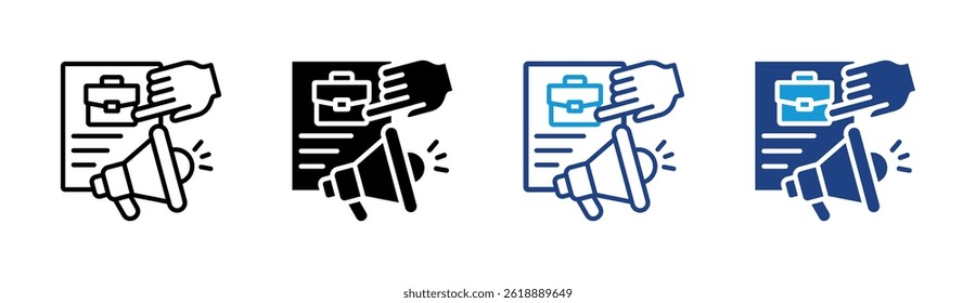 Anunciar elemento de icono para diseño