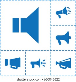Announce icon. set of 6 announce filled icons such as