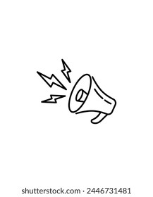 Symbol "Ankündigen", Symbol "Vektorgrafik-Beste Linie".
