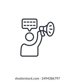 Announce icon. vector.Editable stroke.linear style sign for use web design,logo.Symbol illustration.