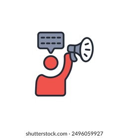 Announce icon. vector.Editable stroke.linear style sign for use web design,logo.Symbol illustration.