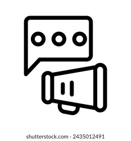 announce line icon illustration vector graphic. Simple element illustration vector graphic, suitable for app, websites, and presentations isolated on white background